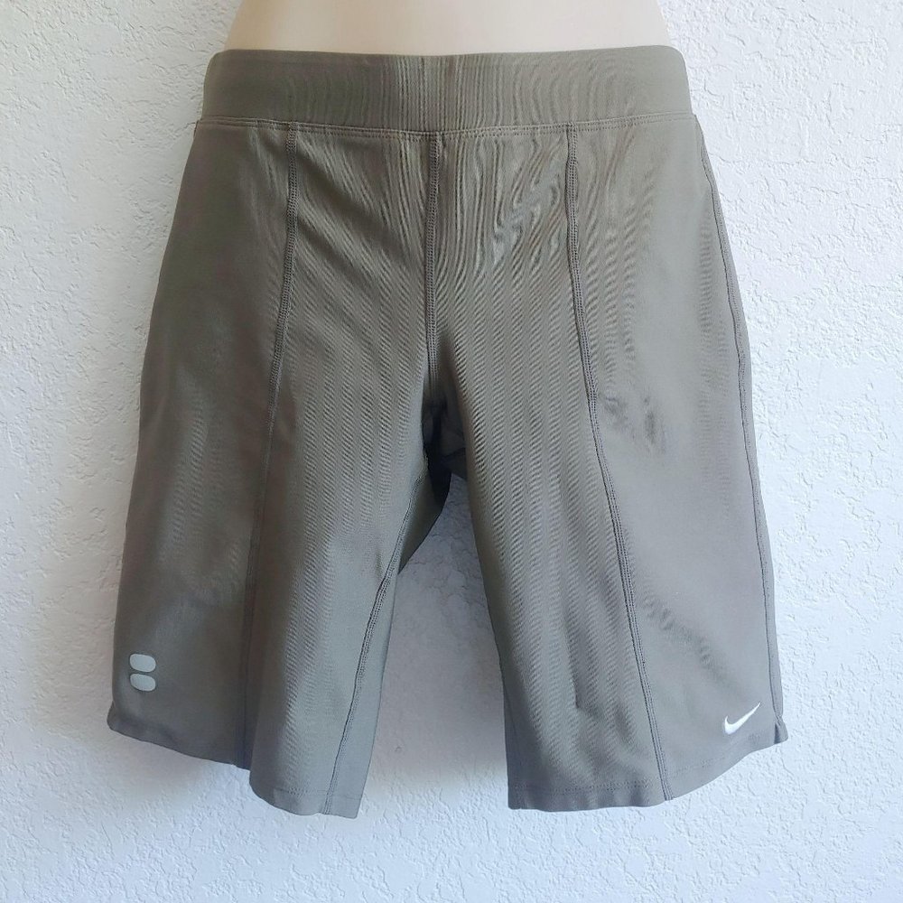 Nike Fit Dry Biker Running Workout Shorts SMALL Neutral Brown Bike Spandex